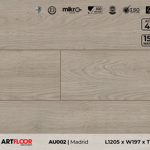 Sàn gỗ AU002 - Urban - Madrid - 8mm - AC4
