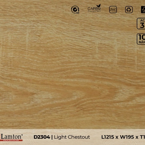 Sàn gỗ D2304 Light Chestout - 12mm - AC3