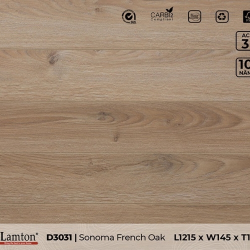 Sàn gỗ D3031 Sonoma French Oak - 12mm - AC3