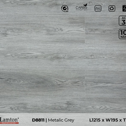Sàn gỗ D8811 Metalic Grey - 8mm - AC3