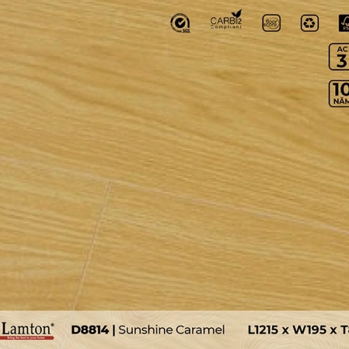 Sàn gỗ D8814 Sunshine caramel - 8mm - AC3