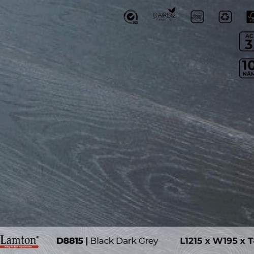 Sàn gỗ D8815 Black Dark Grey - 8mm - AC3