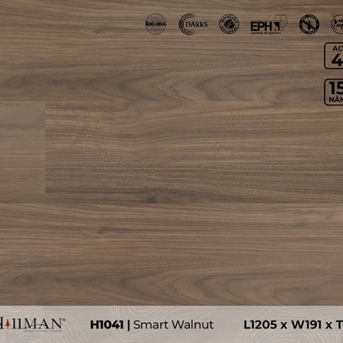 Sàn gỗ H1041 Smart Walnut - 8mm - AC4