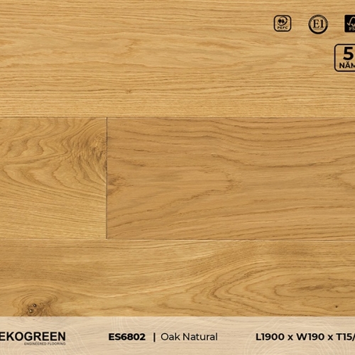 Sàn gỗ sồi ES6802 Oak Natural - Signature - 15/3mm