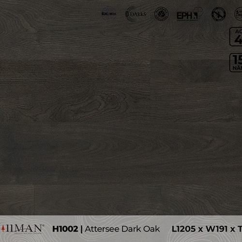 Sàn gỗ H1002 Attersee Dark Oak - 8mm - AC4