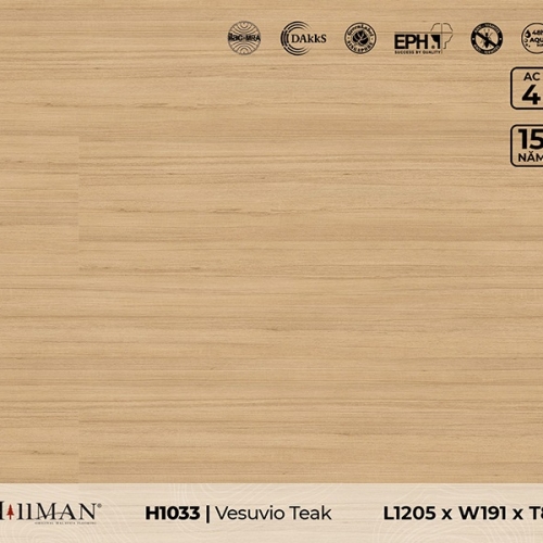 Sàn gỗ H1033 Vesuvio Teak - 8mm - AC4